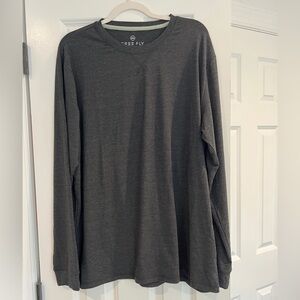Men's Performance Bamboo Gray Long Sleeve Shirt